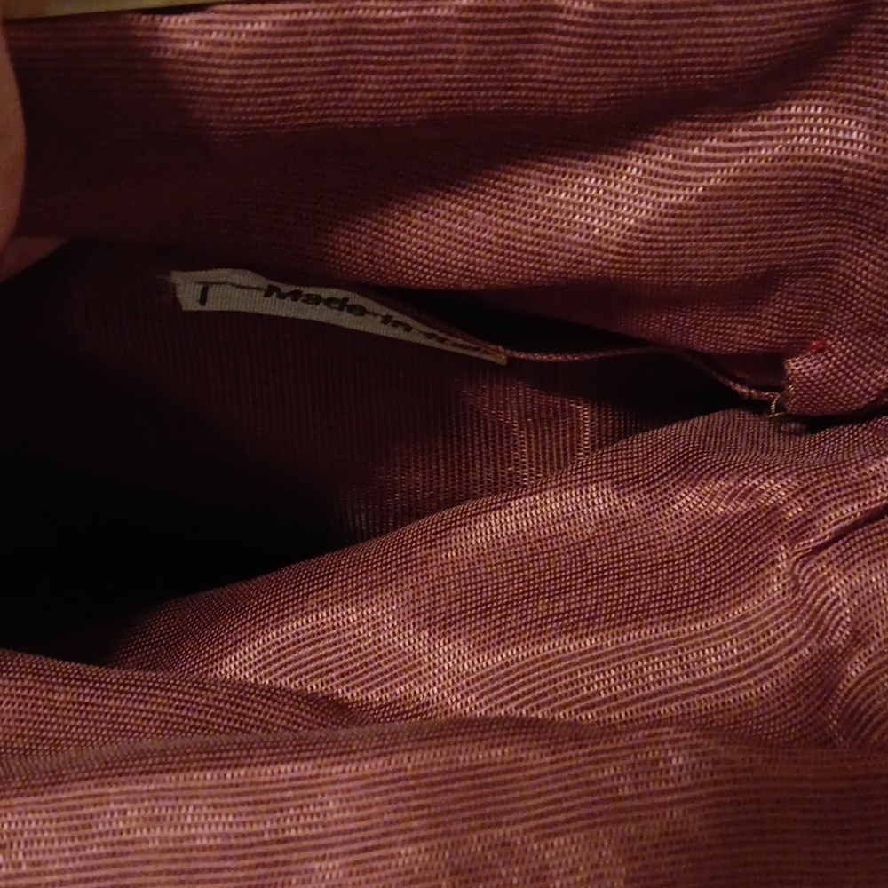 Vintage dk red velvet bag - Picture 7 of 10